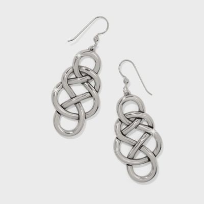 JA0144 Interlok Braid French Wire Earring