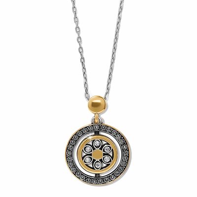 JM0051 Flora Petite 2 Tone Pendant Necklace