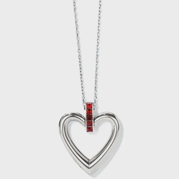 JM3671 Spectrum Open Heart Clear Necklace