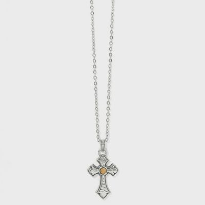 JM7430 Majestic Regal Cross Rev Necklace