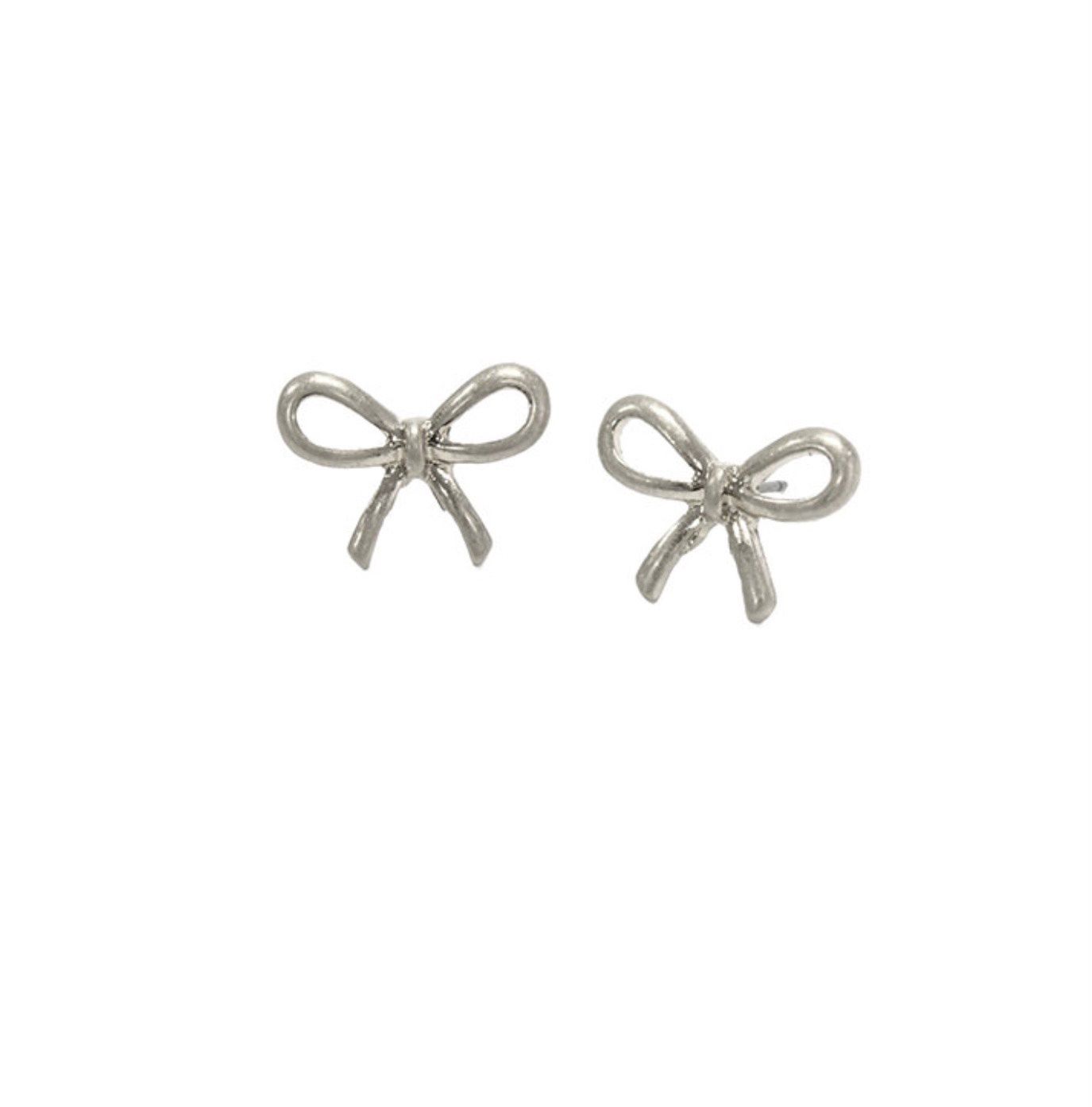 338-294 E Bow Post Earring, Colour: Silver
