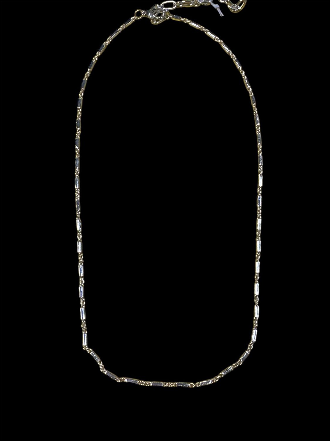 338-280N Short Bar Necklace, Colour: Silver