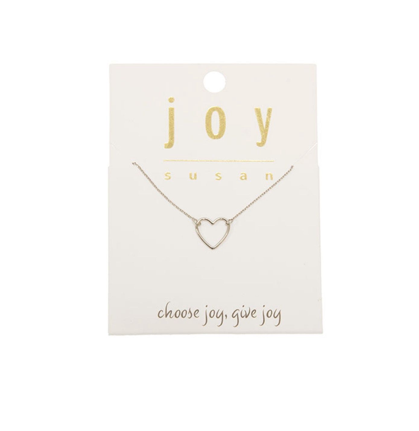 342-58N Heart Necklace, Colour: Silver