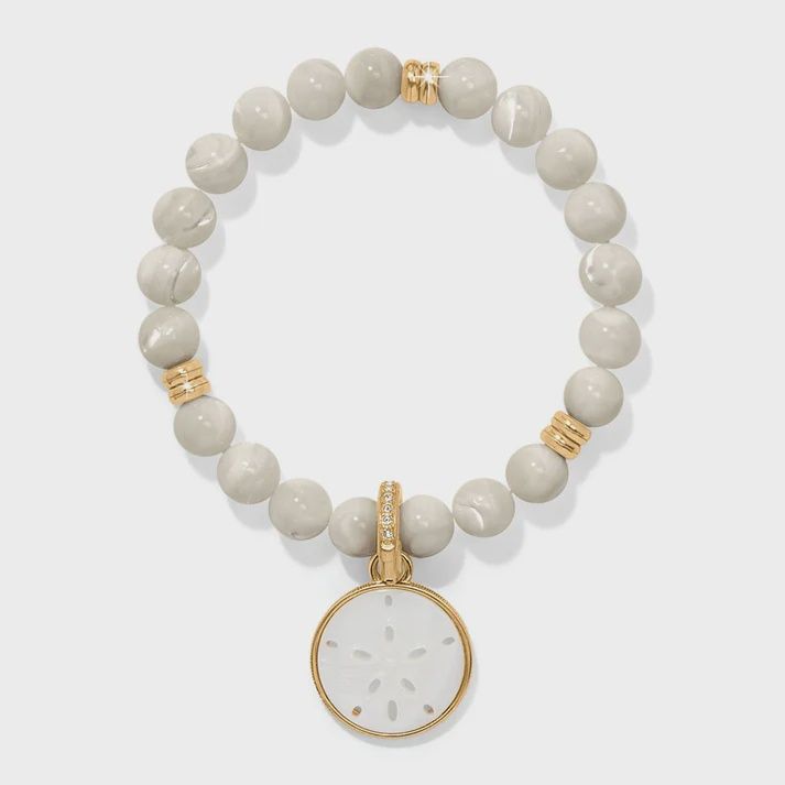 JF0337 Del Mar Stretch Bracelet w/Sand Dollar Charm