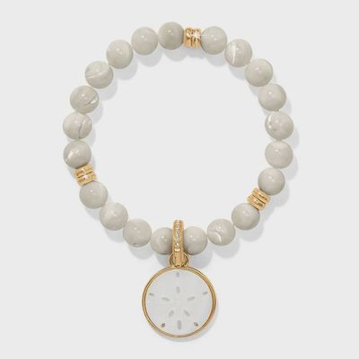 JF0337 Del Mar Stretch Bracelet w/Sand Dollar Charm