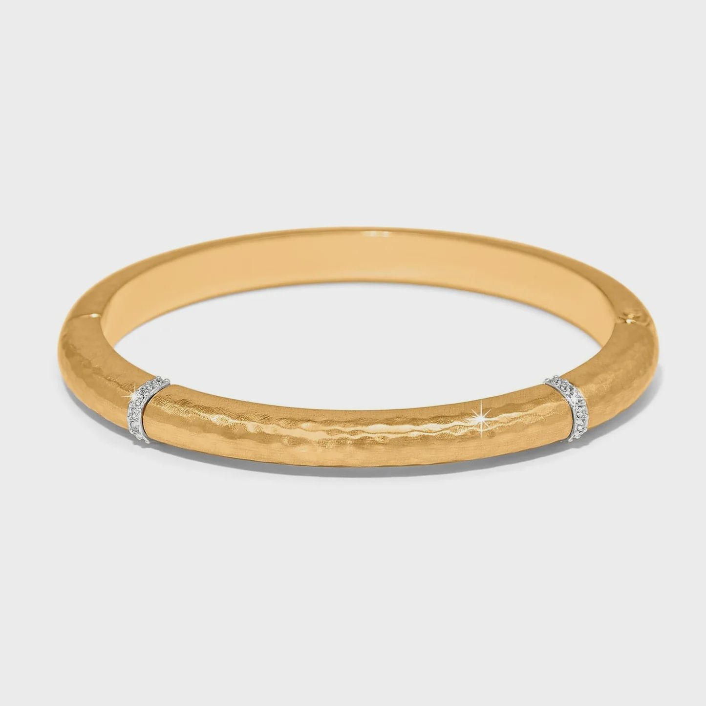 JF0351 Meridian Geo Gold Hinged Bangle Bracelet