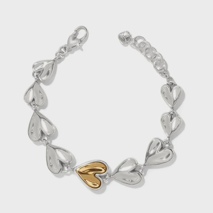 JF0232 Cascade Heart Link Bracelet