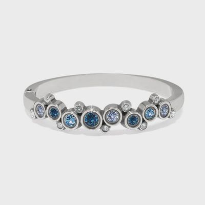 JF0279 Constella Cluster Hinged Bangle