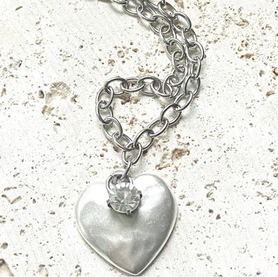 N23251 Hammered Heart Necklace
