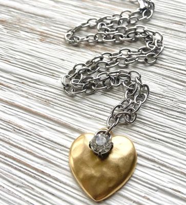 N23250 Hammered Heart Pendant