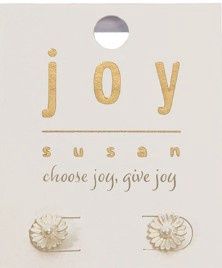 342-59E Sunflower W/Pearl Post Earring