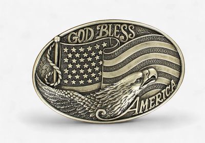 37016 God Bless America Buckle