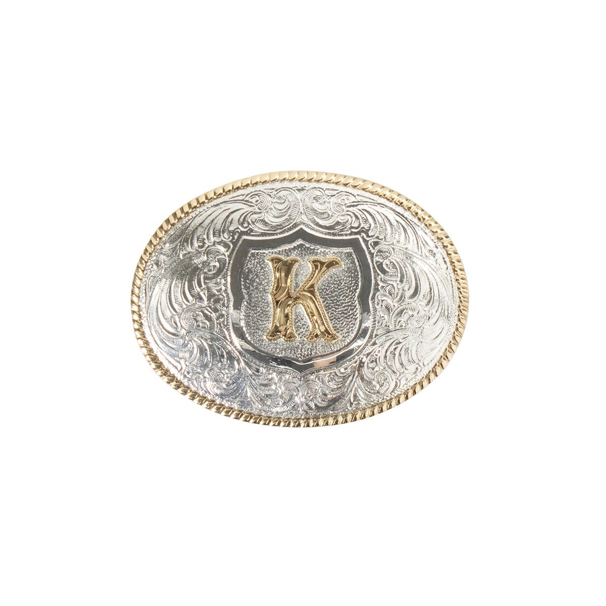 C10380-K Initial Buckle, Colour: K, Size: 3" x 4 1/4"
