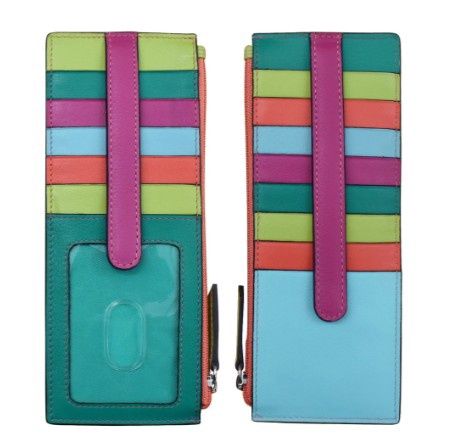 7800 RFID Dbl Card Case W/Zippe, Colour: Paradise Multi, Size: 7.5 x 3