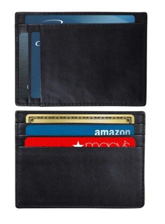 7202 RFID Mini Card Case, Colour: Black, Size: 3 x 4