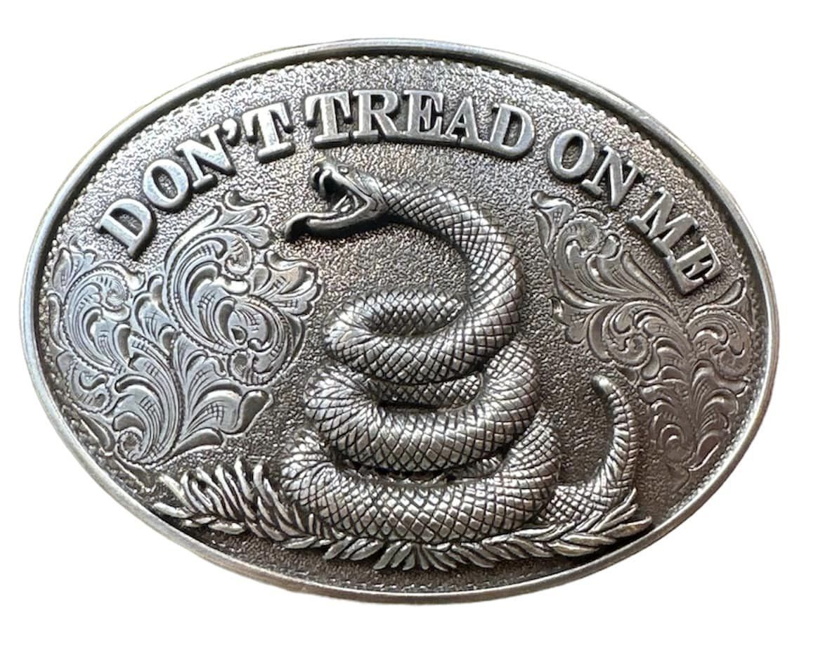 37109 Don't Tread on Me Buckle, Colour: Silver