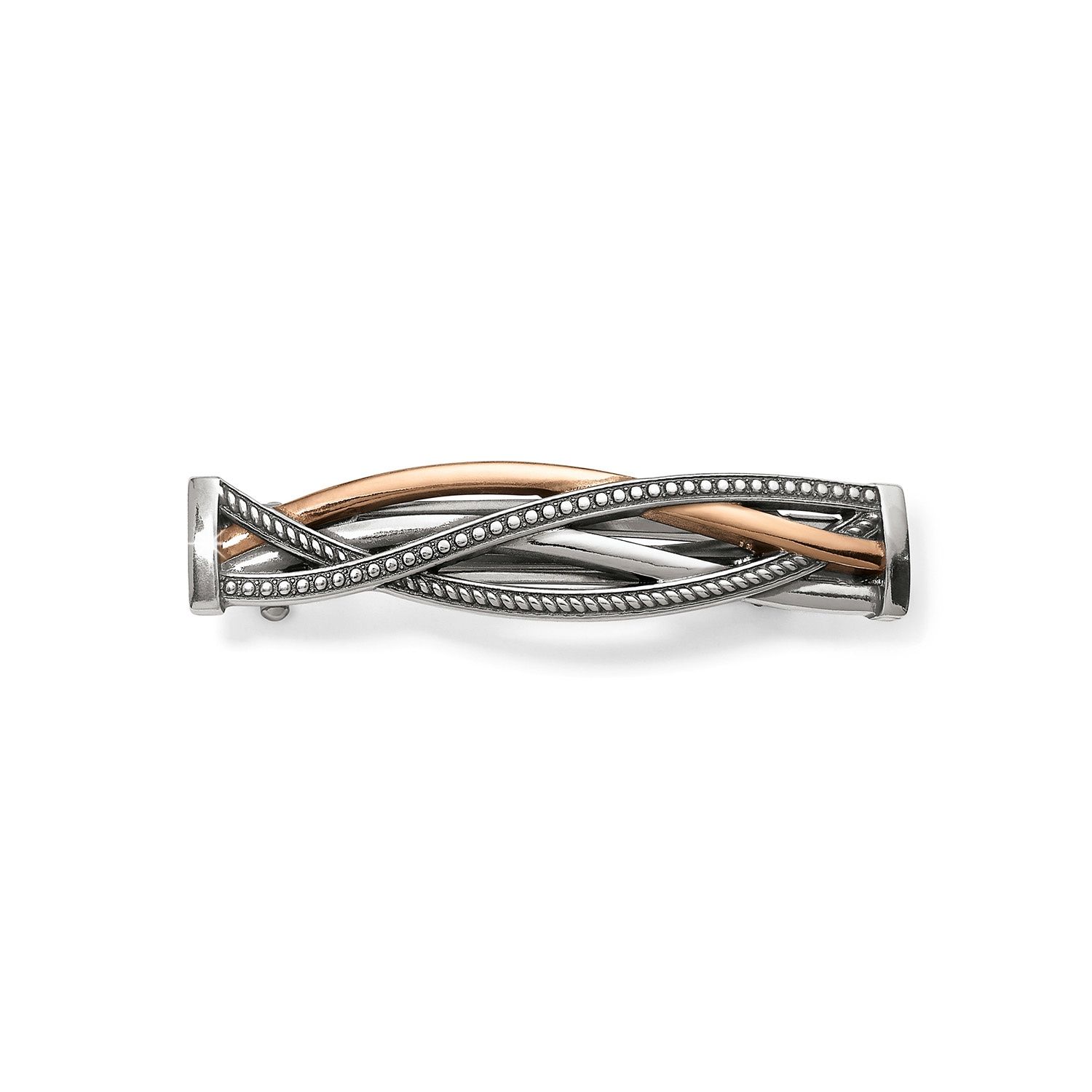 J82302 Neptune's Rings Barrette, Colour: Sil/Crys