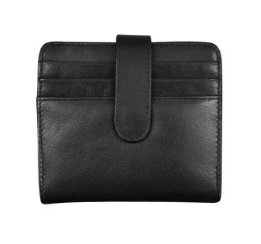 7301 RFID Small CC Wallet W/Sna, Colour: Black, Size: 4.25 x 3.75