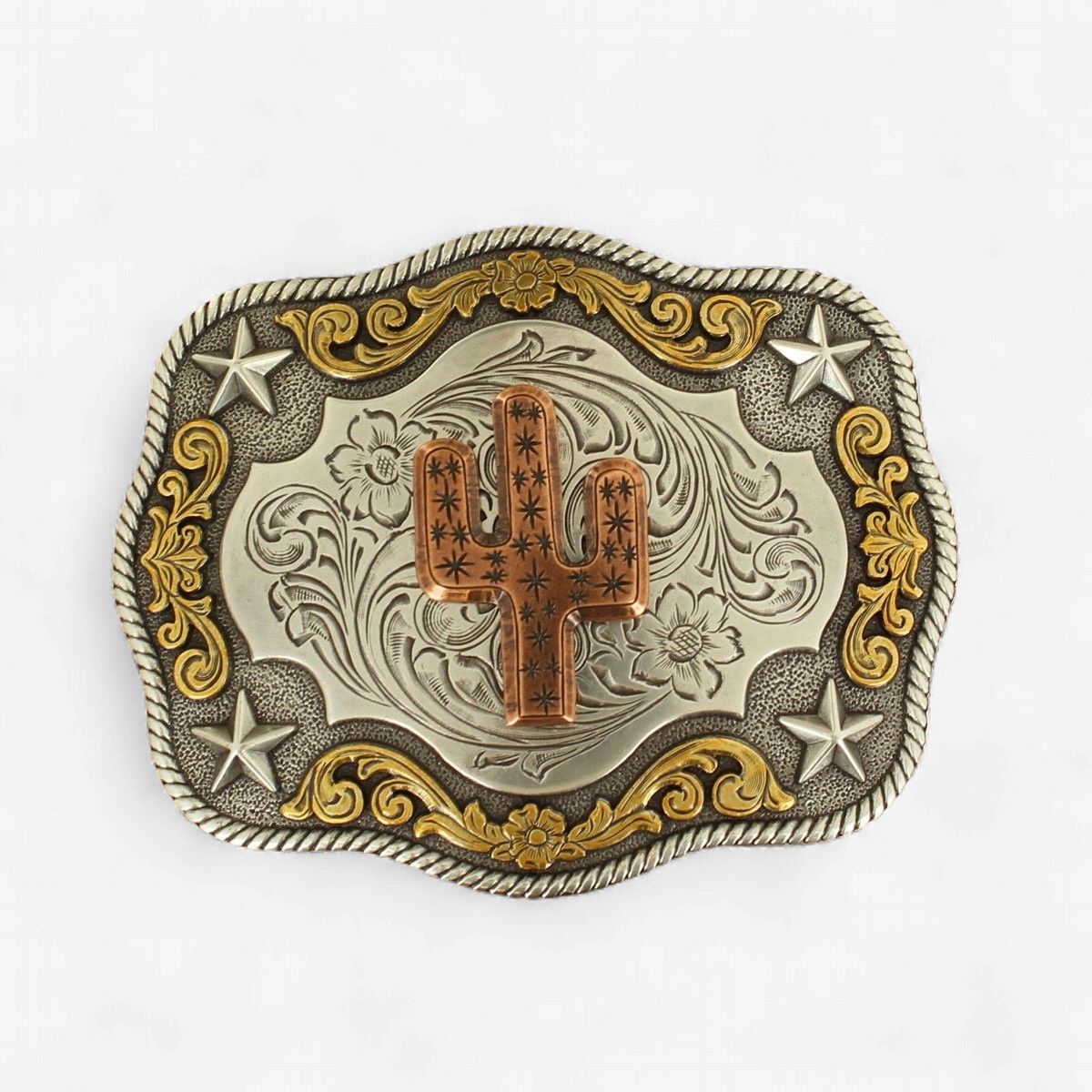 37400 Copper Cactus Buckle, Colour: Cop/Sil/Gold