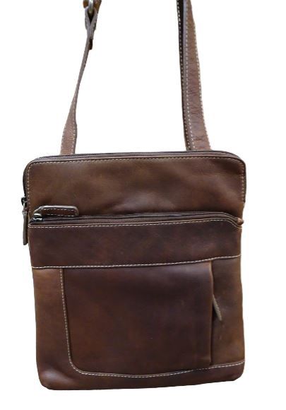 199003 Rugged Crossbody, Colour: Brown, Size: 10 x 12 x 2