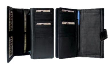 880014 Rugged Long Clutch Walle, Colour: Black, Size: 7.5 x 4 x1