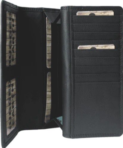 880014 Rugged Long Clutch Walle, Colour: Black, Size: 7.5 x 4 x1
