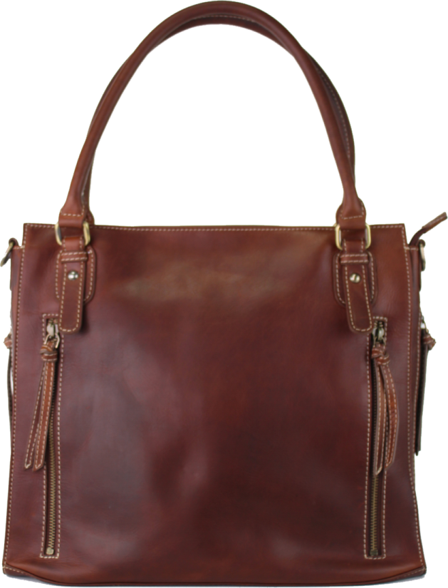 199056 CC Tote W/Shoulder Strap, Colour: Brown, Size: 14x12x4.5