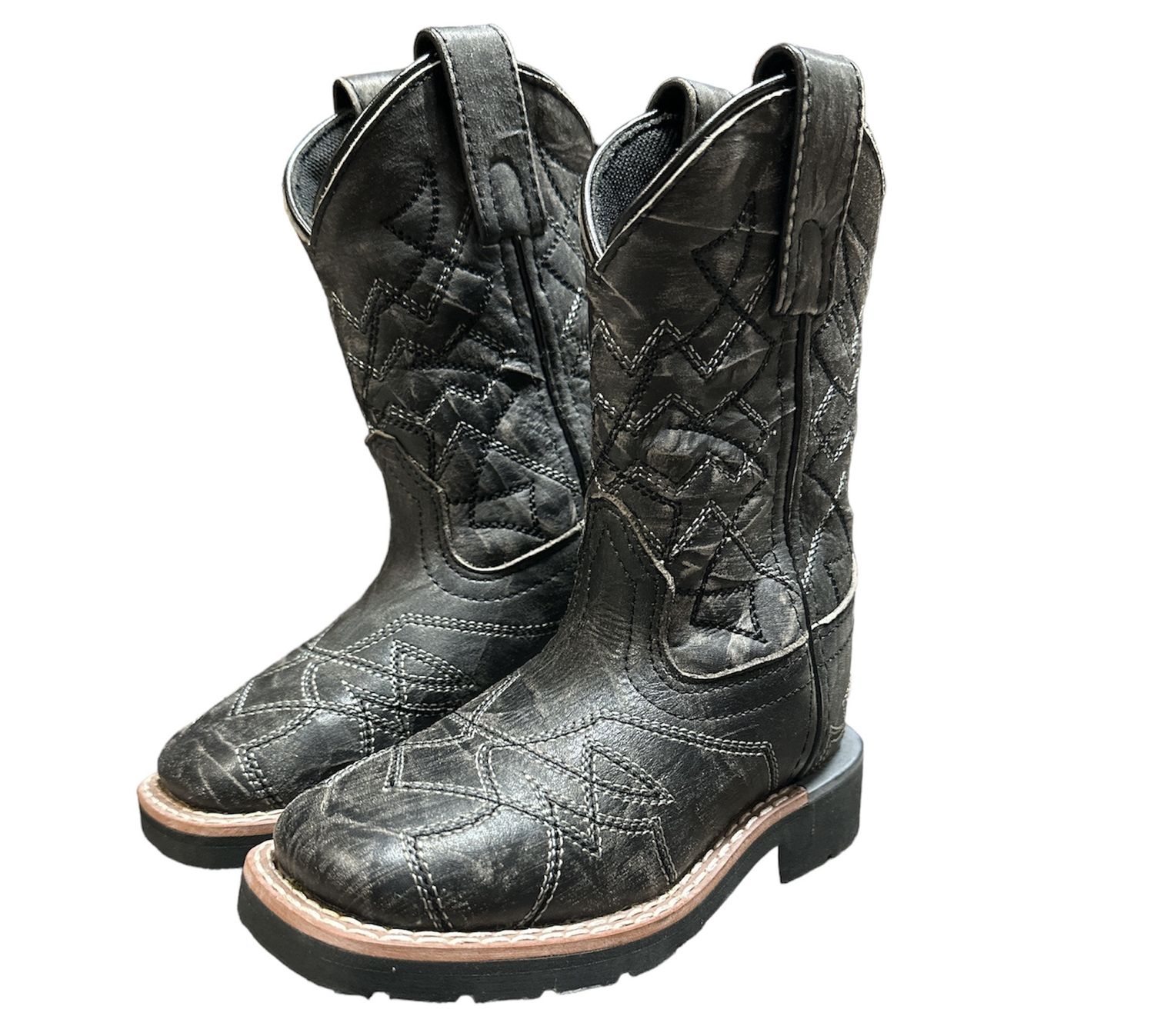 DPC2939 Quinn Square Toe Boot, Colour: Black, Size: 8.5D