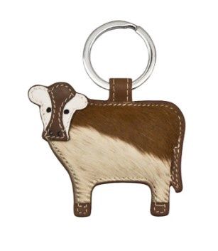 6611 Cow Keyfob Hair On