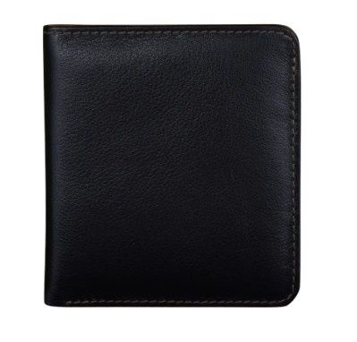 7831 Two Tone Mini Snap Wallet, Colour: Blk/Toffee, Size: 3.75x3.5x.5