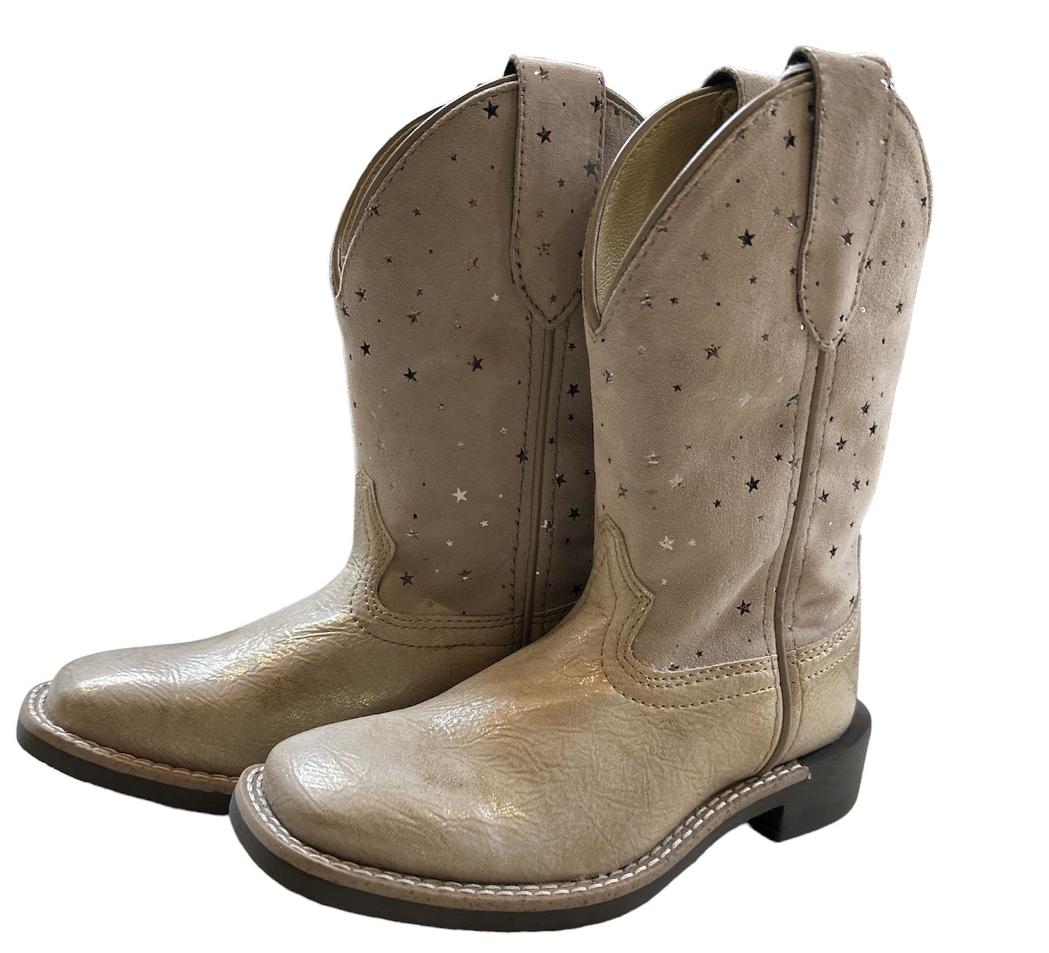 3313C Starlight Square Toe Boot, Colour: Gold/Bone, Size: 8.5D
