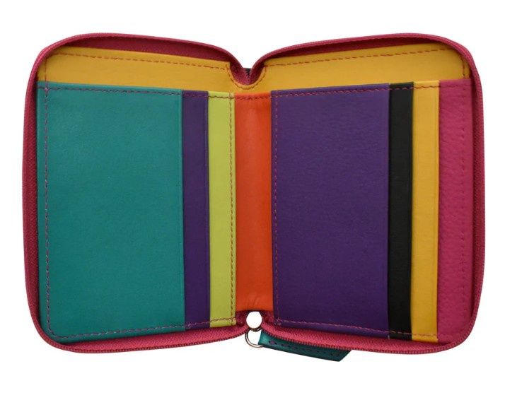 7858 Small Zip Around Wallet, Colour: Palm Beach