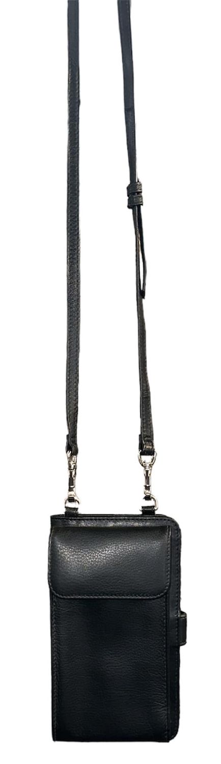 6363 Phone Wallet Crossbody, Colour: Black