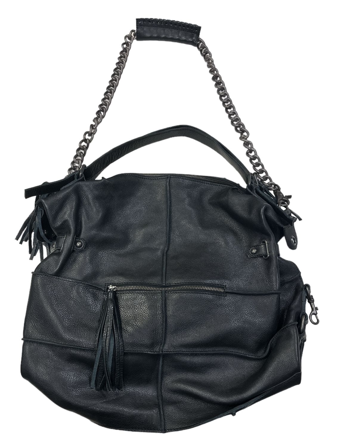 CP101 "Tina" Duffle Tote W/Chain Strap, Colour: Black