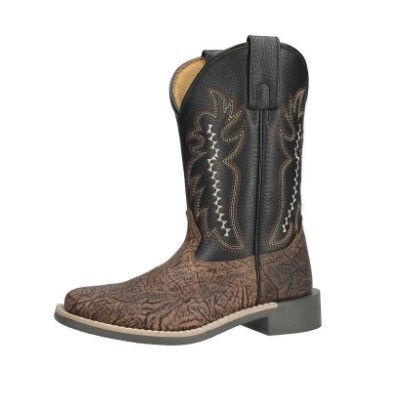 3320C Presley Square Toe Boot, Colour: Brn/Blk, Size: 8.5