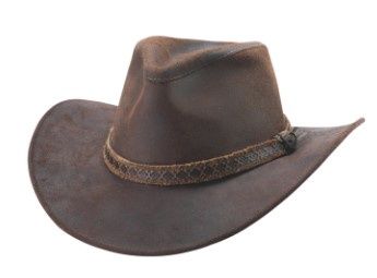 4091 Forsyth Leather Hat, Colour: Brown, Size: Medium