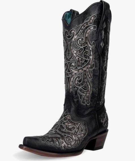 Z5174 Blk/Sil Inlay Boot, Colour: Blk/Sil, Size: 6.5M