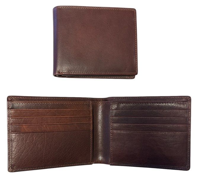 2424BN RFID Buffalo Bifold, Colour: Brown