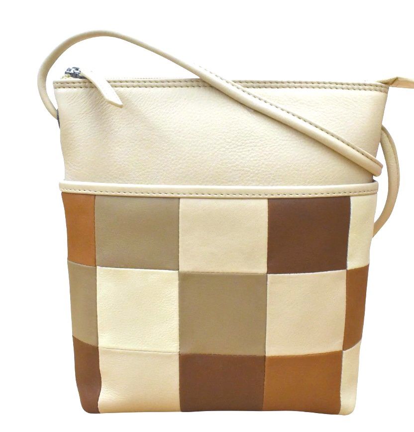 6668 Patchwork Crossbody, Colour: Stone/Multi