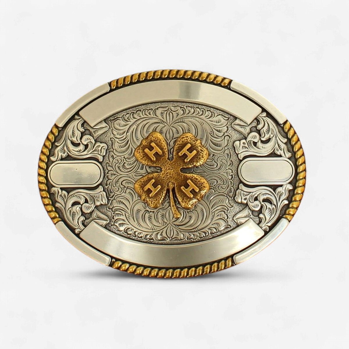 38634 4-H Buckle, Colour: Sil/Gold