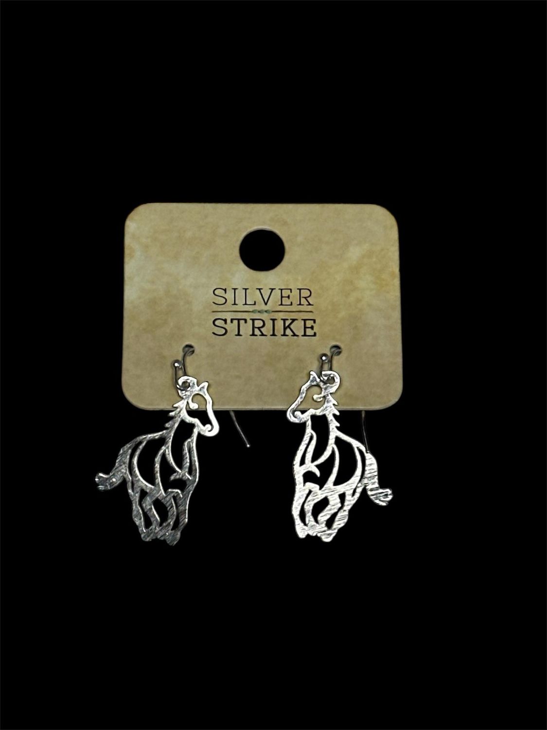 D460012836 Running Horse Earring, Colour: Silver
