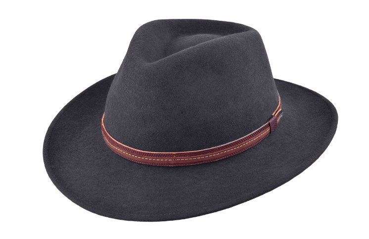 BIGA20037 Escapade Wool Felt Hat, Colour: Black, Size: Small