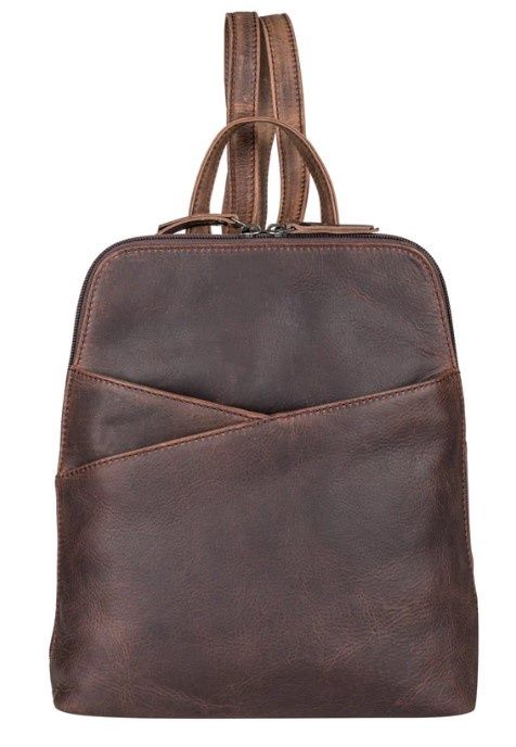 LCL-148 CC Jayden Leather Backpack, Colour: Dk Brown