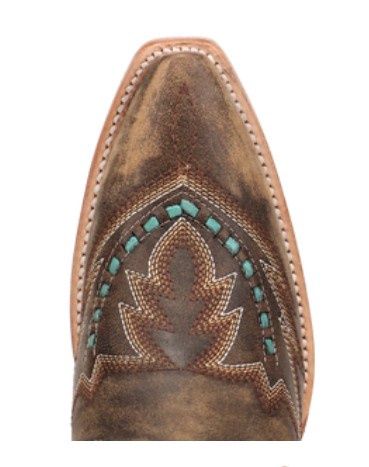 DP7054 MESA Snip Toe Boot E Turq Lace, Colour: Tan/Turq, Size: 6M