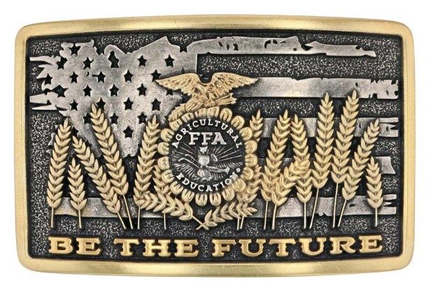 A986P Be The Future FFA Buckle, Colour: Sil/Gold