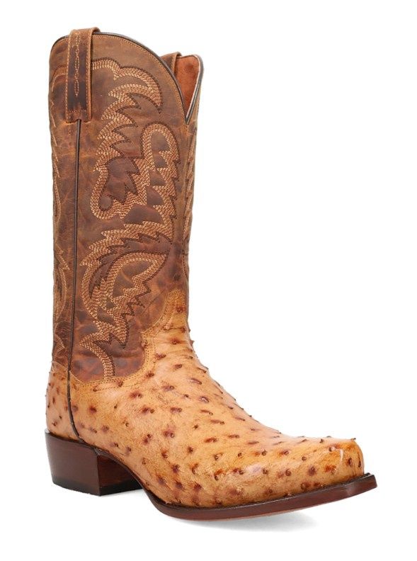 DP7064 Marco Ostrich Boot, Colour: Saddle, Size: 9.5D
