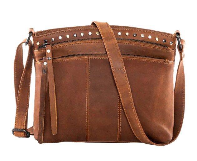 LCL-105 CC Brynn Leather Crossbody, Colour: Cognac