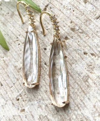 E22026 Crystal Teardrop Earring