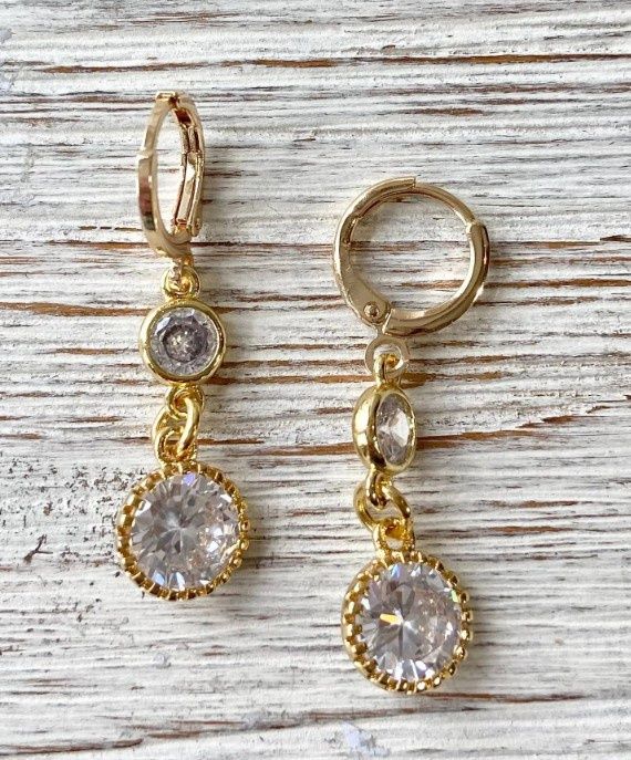 E21027 Gold Crystal Earring
