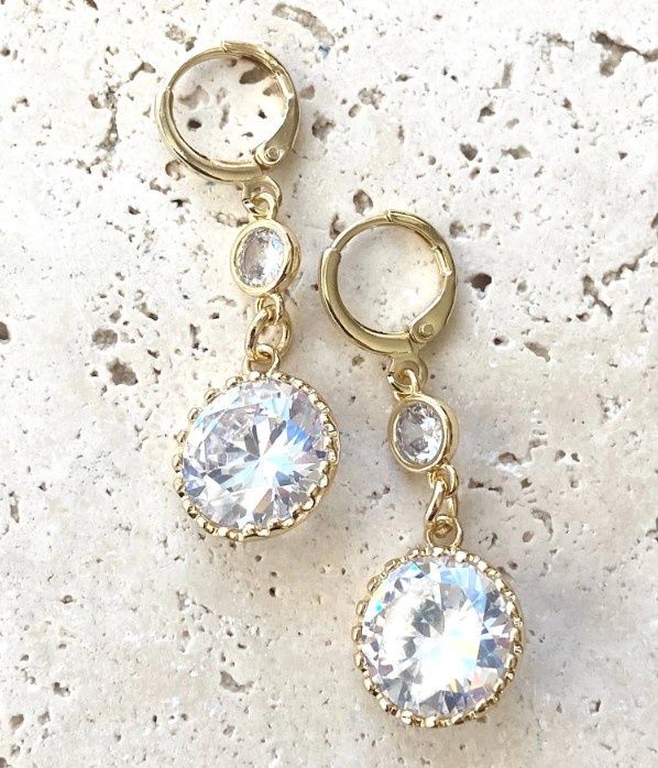 E24006 Crystal Dlx Earrings, Colour: Gold/Crystal